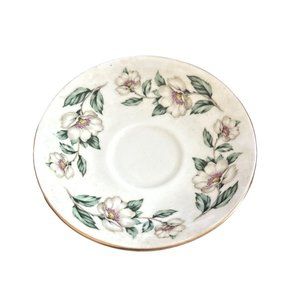 Vintage Crown Fine Bone‎ China Pear Blossom Saucer - Made in England